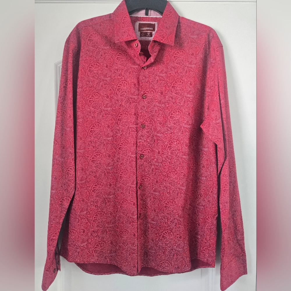 Consequence "Slim Fit" Paisley Button-Down